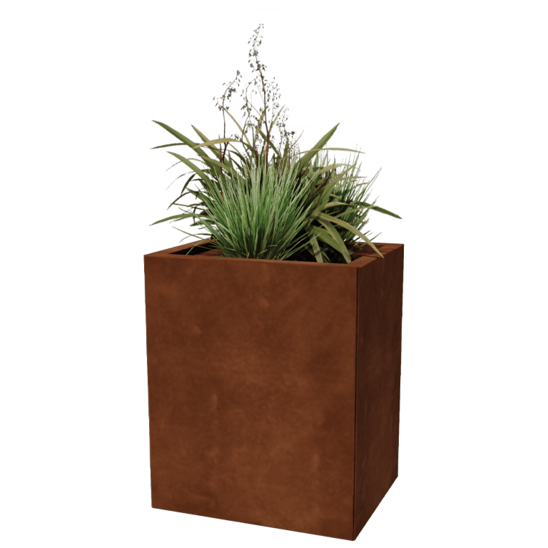 Kruka i cortenstål - Rektangel - 40 x 50 cm