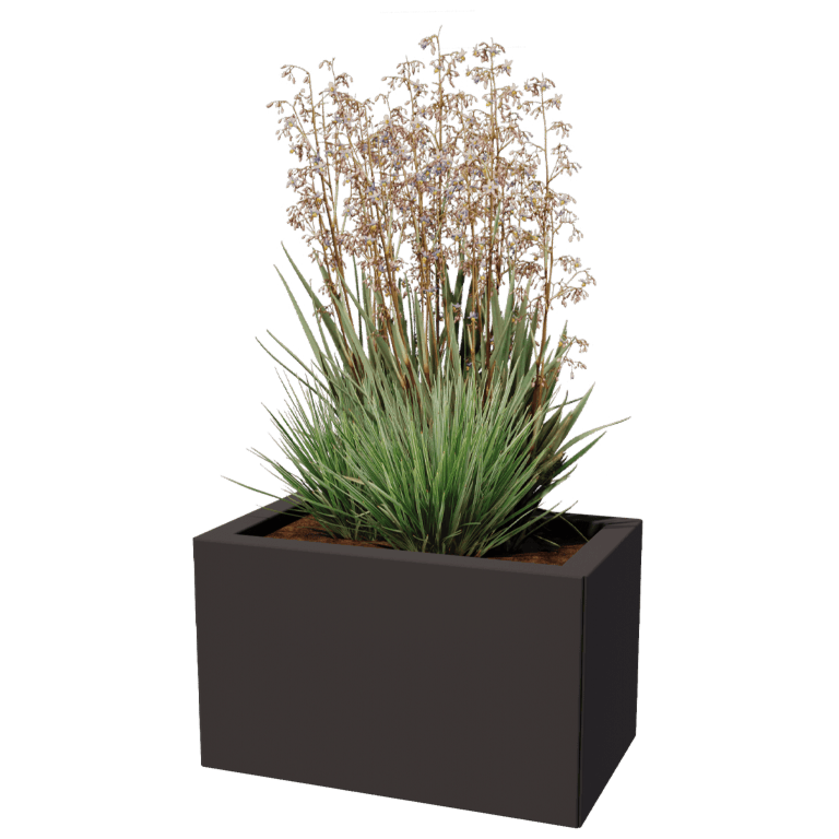 Kruka i stål - Rektangel - 30 x 50 cm