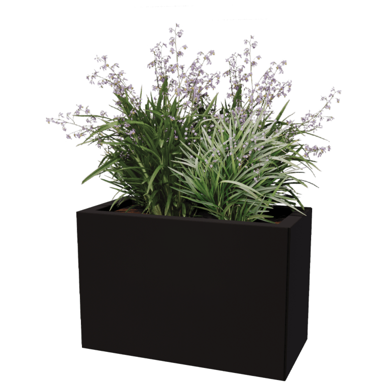 Kruka i stål - Rektangel - 30 x 60 cm