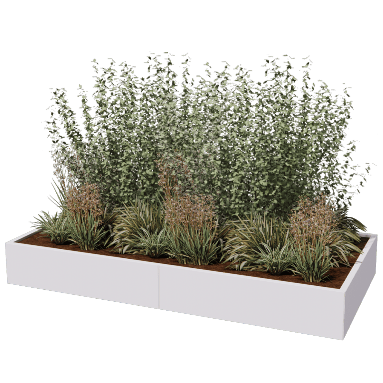 Kruka i stål XXL - Rektangel - 240 x 120 cm