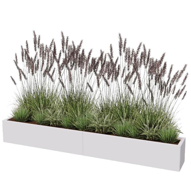 Kruka i stål XXL - Rektangel - 240 x 30 cm