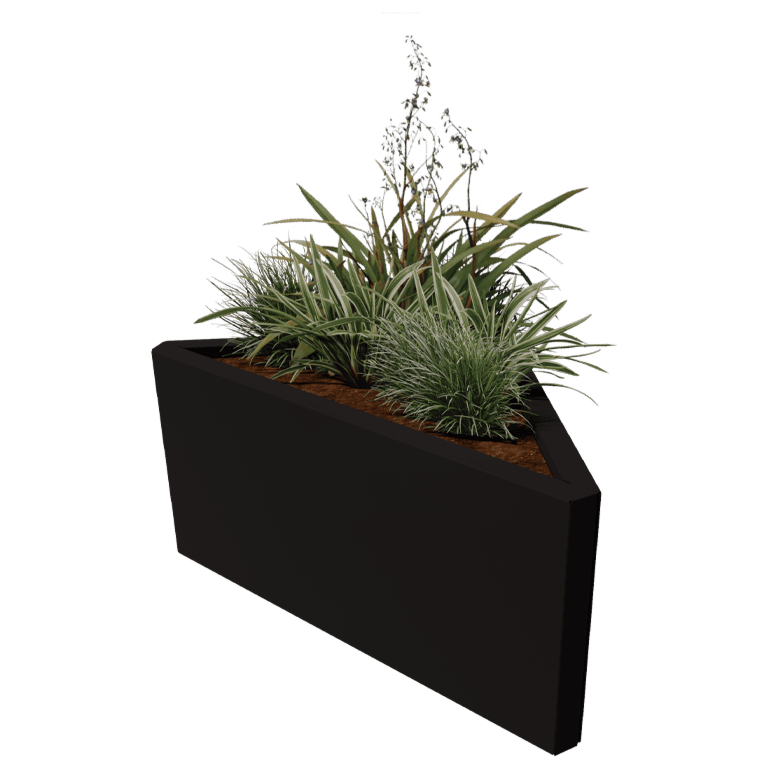 Kruka i stål - Triangel oliksidig - 83,9 x 46,4 cm