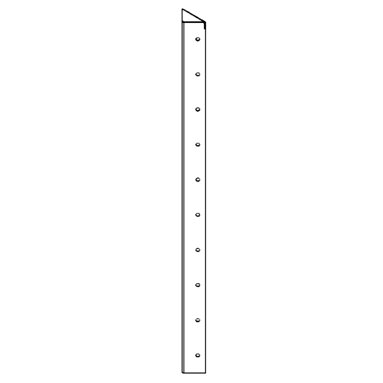 Kruka i stål - Hörnstycke - 90° 100 cm
