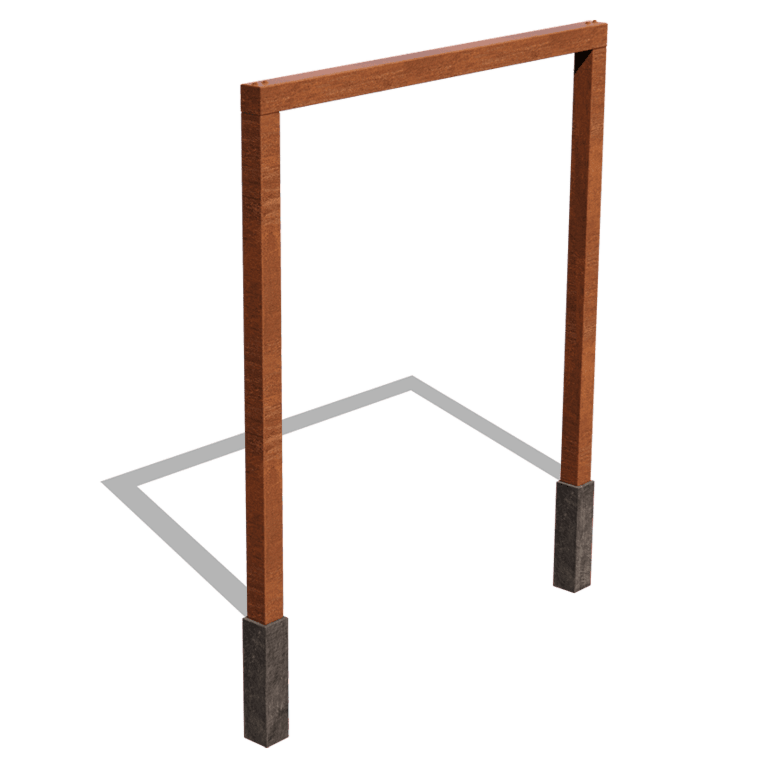 Pergola i cortenstål - Rak - 250 x 230 cm
