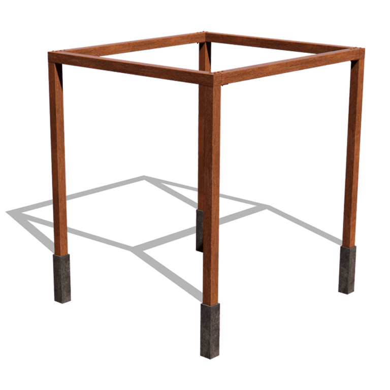Pergola i cortenstål - Fyrkant - 274 x 250 x 230 cm