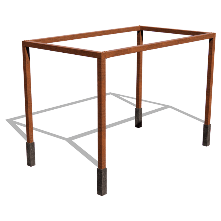 Pergola i cortenstål - Rektangel - 424 x 250 x 230 cm