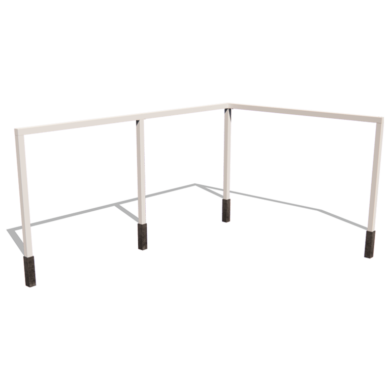 Pergola i stål - Hörn - 600 x 412 x 230 cm