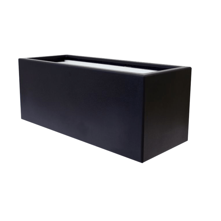 Kruka i polyester - Rektangel - 100 x 40 x 40 cm - Med botten