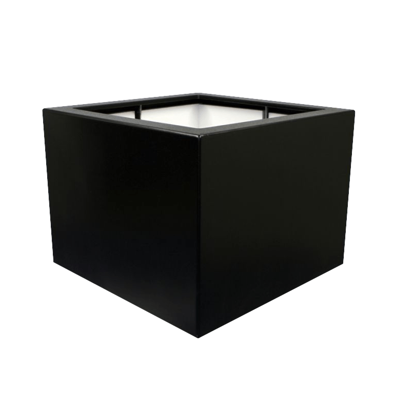 Kruka i polyester - Fyrkant - 100 x 100 x 60 cm - Med botten