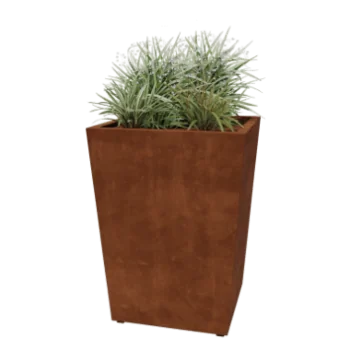 Kruka i cortenstål - Konformad - 80 x 80 x 101,5 cm - Svetsad - Med bottenplatta