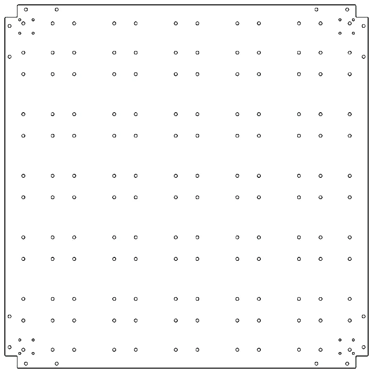 Bottenplatta i galvaniserat stål - 120 x 120 cm